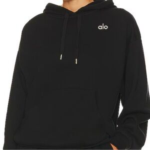 ALO Yoga woman  Black Hoodie Sweater
